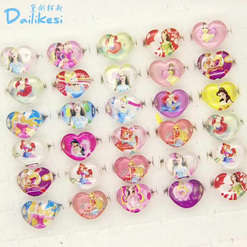 5 шт./лот детское кольцо из мультфильма Принцесса Диснея аксессуары для девочек