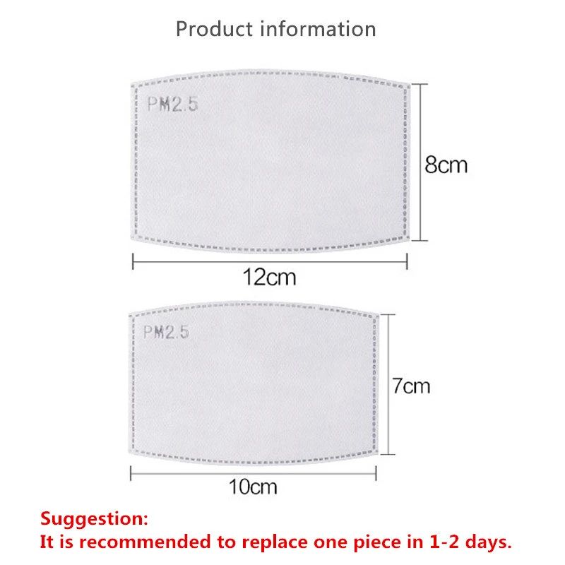 10Pcs/pack PM2.5 Anti Haze Mask Replaceable Filter-slice Adults Children 5 Layers Non-woven Fabric Activated Carbon Filter | Дом и сад
