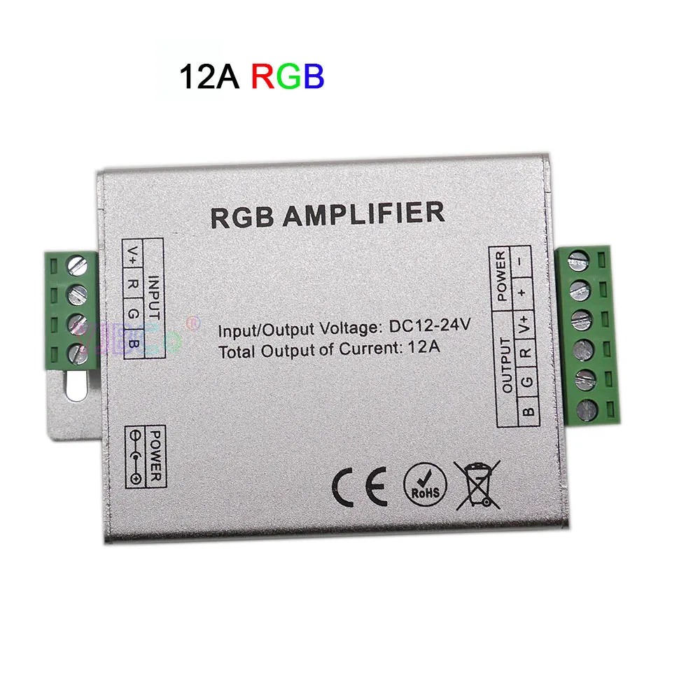 Алюминиевый светодиодный Усилитель RGB/RGBW/RGBWW RGB + CCT 12 а/15 А/24 а/30 А В постоянного