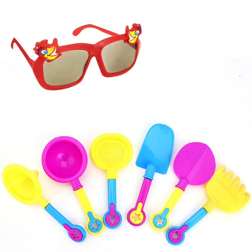 Случайный цвет 9 шт дети песок пляж игрушки замок ведро Лопата грабли водные