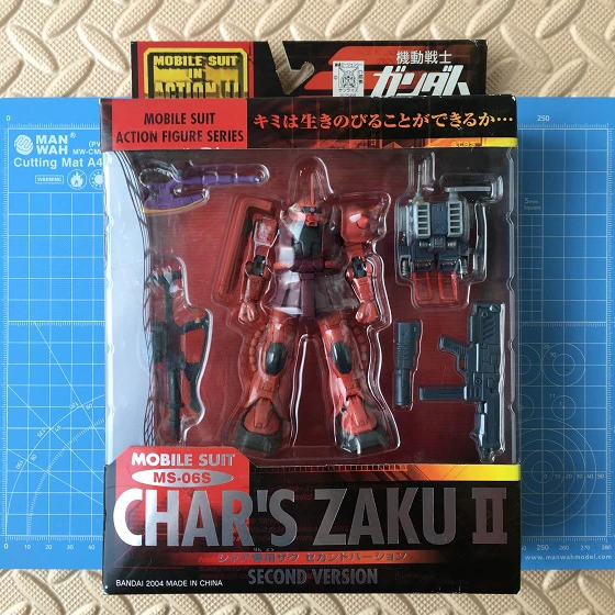 

BANDAI Gundam MIA Limited Char Red Green Zaku RX-78-2 Movable Model Children's Robot, Animation Toys