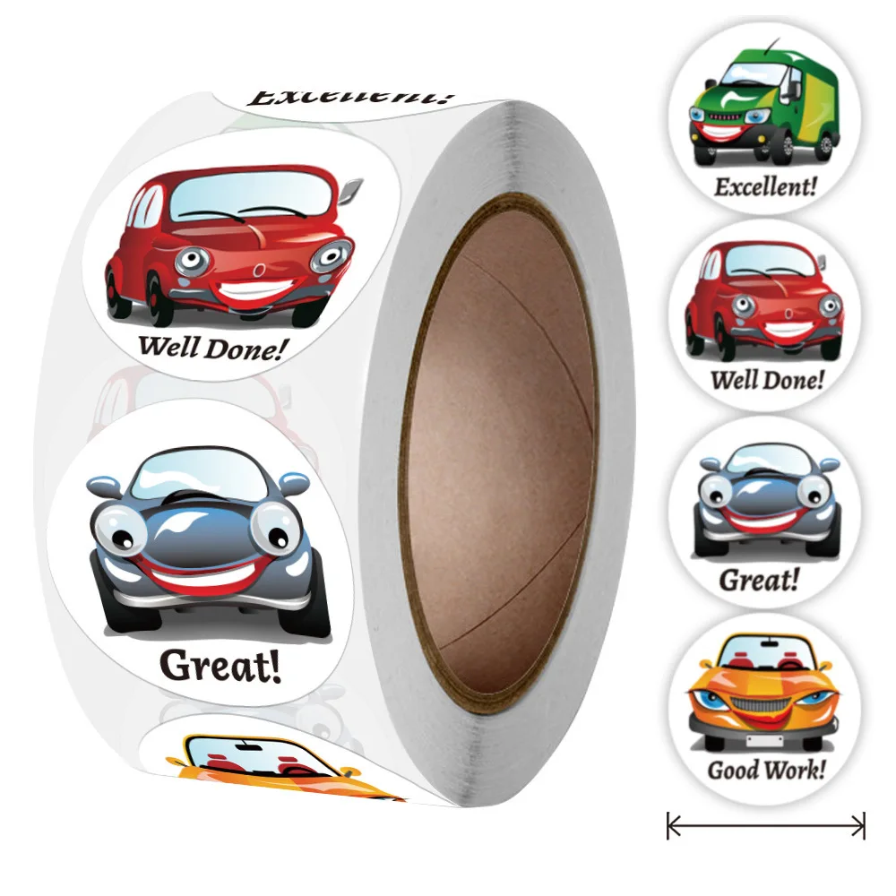 500 Этикетки инженерный транспорт милые стикеры на автомобиль тягач бульдозер