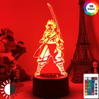 Фигурка тангиро камадо из аниме рассекающий демонов, ночник с 3D иллюзией для фанатов манги, украшение для спальни, Настольная Светодиодная лампа с USB, шикарный светильник