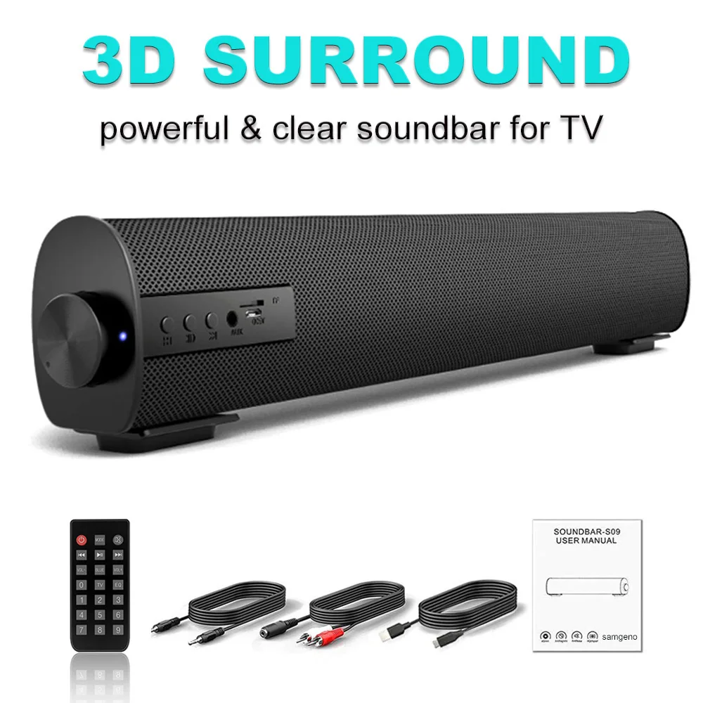 Портативная звуковая панель 2 0 канала Bluetooth-колонка проводная и беспроводная