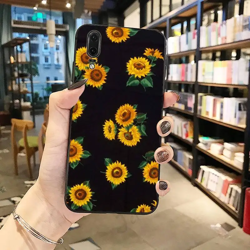 

Retro Sunflowers Painting Phone Case For Huawei honor Mate P 10 20 30 40 Pro 10i 9 10 20 8 x Lite