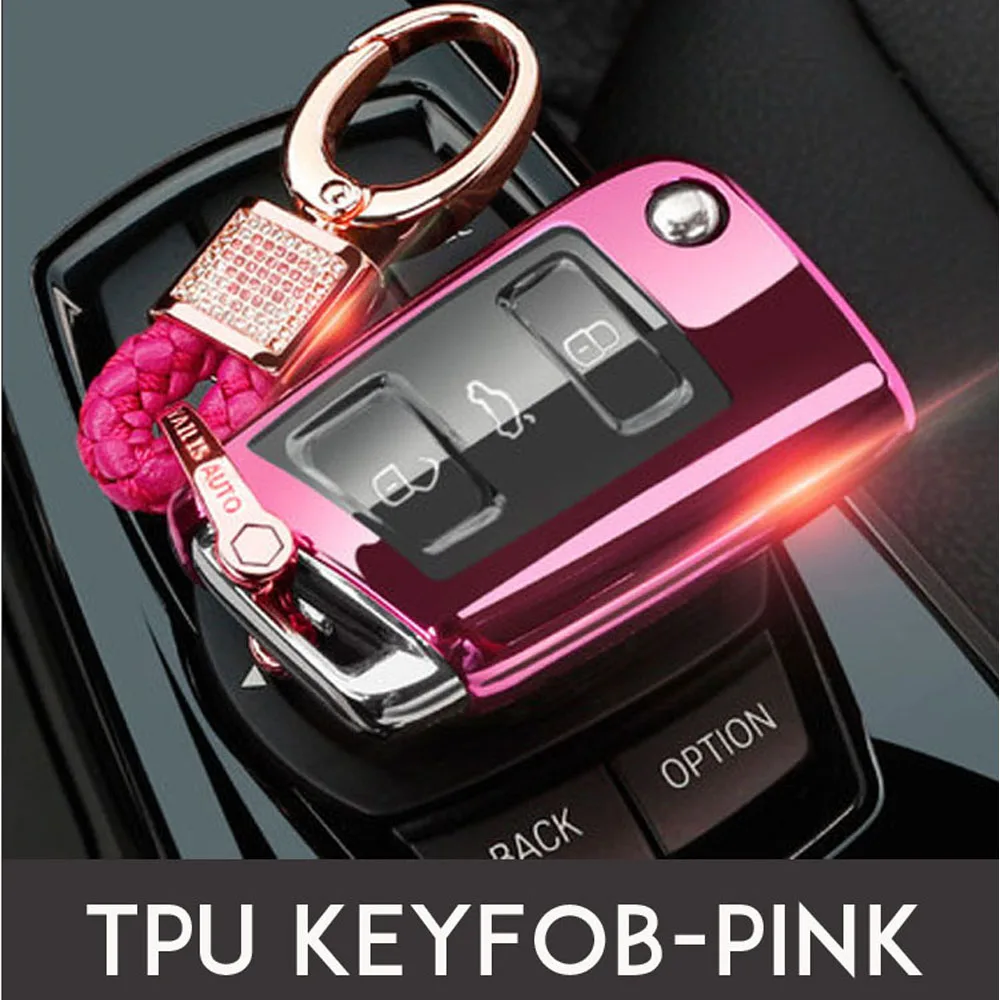 Высококачественный чехол для автомобильного ключа сумка fob Volkswagen VW Golf 7 MK7 Tiguan L