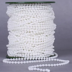 5 м 3 мм4 мм5 мм6 мм8 мм ремесленные Квадратные бусины из искусственного жемчуга хлопковая цепочка для DIY украшения свадебной вечеринки аксессуар для вечеринки