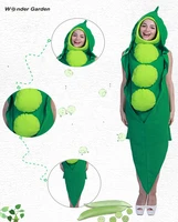 new green pea female adult lady women teens girls hooded dress halloween costume