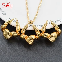 sunny jewelry fashion jewelry copper jewelry sets for women 2021 new design necklace earrings pendant high quality for wedding