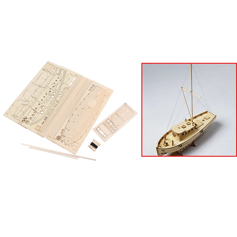 

1/30 Nurkse Assembly Wooden Sailboat DIY Wooden Kit Puzzle Toy Sailing Model Ship Gift for Children and Adult
