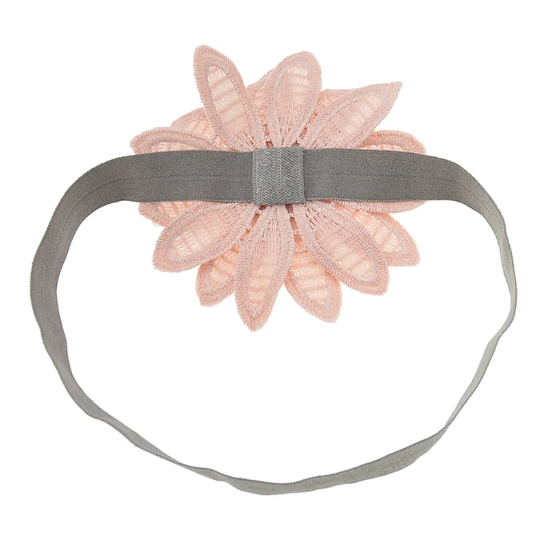 Женская Цветочная повязка на голову розовая белая с цветами для маленьких