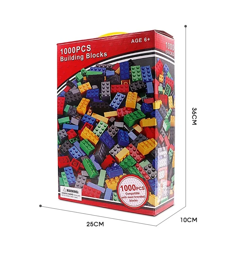 

YUKALA 1000pcs City DIY Classic Bricks Building Blocks Bulk Sets Creator Baseplate Technic Toys Christ
