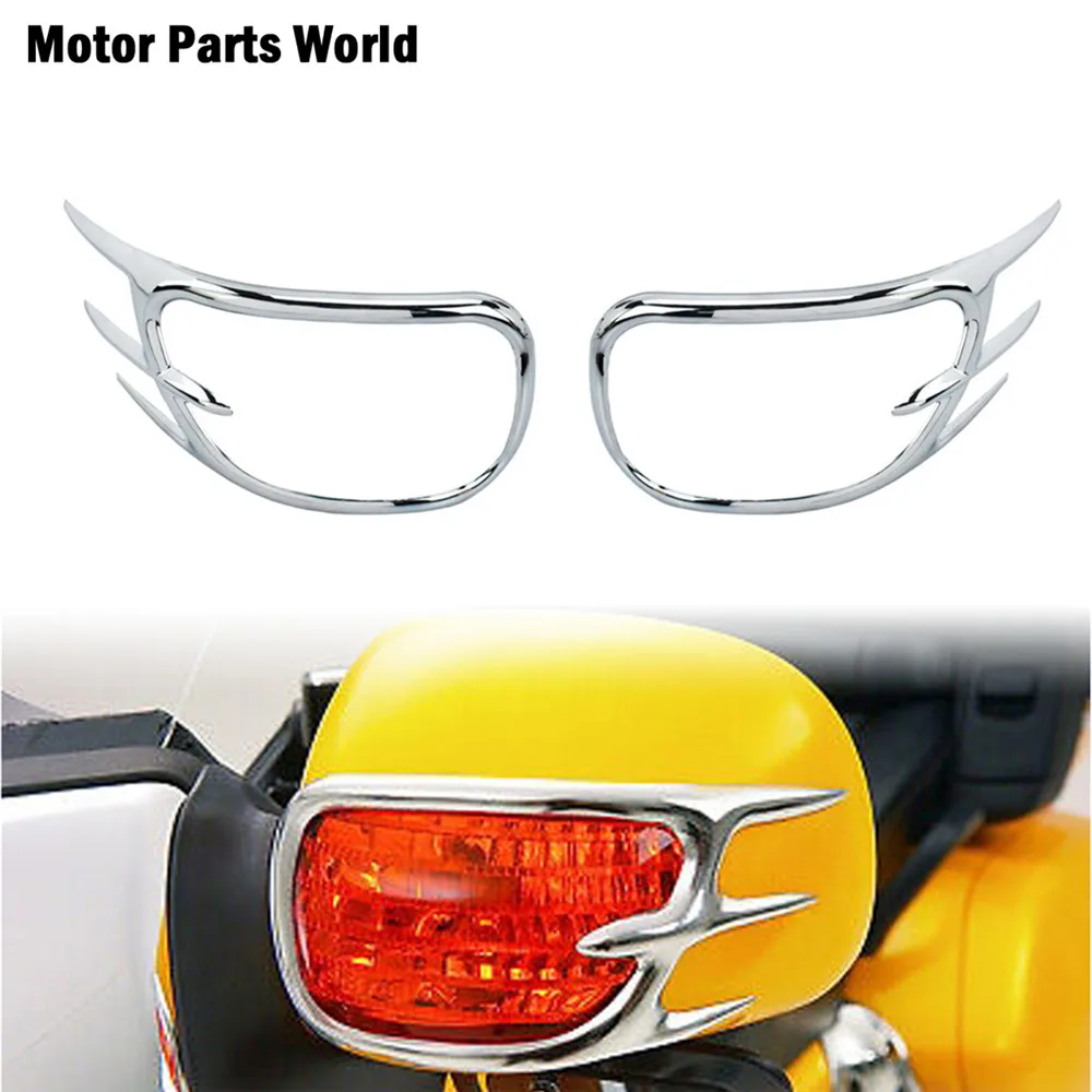 

Motorcycle One Pair Turn Signal Lights Decoration Trims Protector Cover Chrome For GL1800 2001-2007 2008 2009 2010 2011