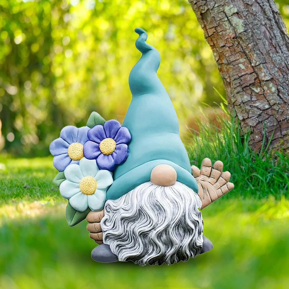 

Cartoon Faceless Doll Garden Gnomes Statue Figurines Terrace Deck Outdoor Lawn Porch Landscape Decoration Dwarf Sculpture