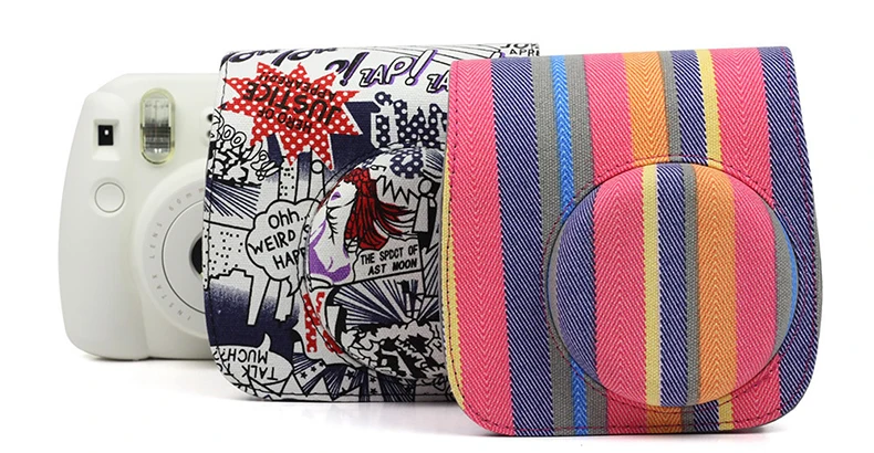 Fujifilm Instax Mini camera Bag ColorfuI мгновенный аксессуар для камеры из искусственной кожи чехол с плечевым ремнем для Instax Mini 9 Min8 8