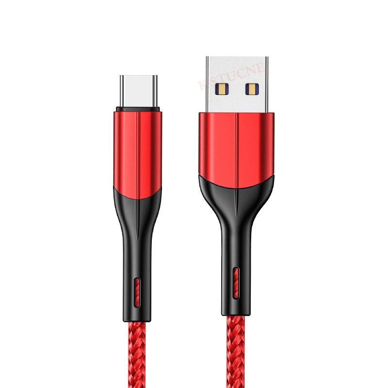 Кабель usb type-C для huawei P30 P20 Honor 20 3A Быстрая зарядка 2 м кабель type-C для Xiaom Redmi Note 8 Android кабель быстрой зарядки - Цвет: Красный