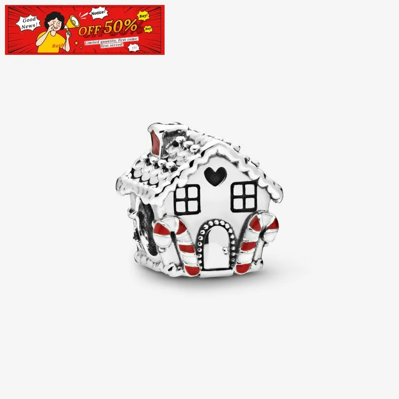 Рождественская серия 925 стерлинговые Серебряные бусы деревенское очарование