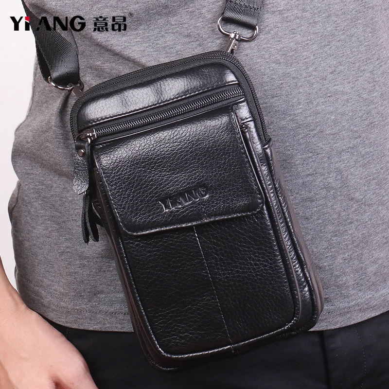 Сумка кросс боди мужская из натуральной воловьей кожи маленький мессенджер на