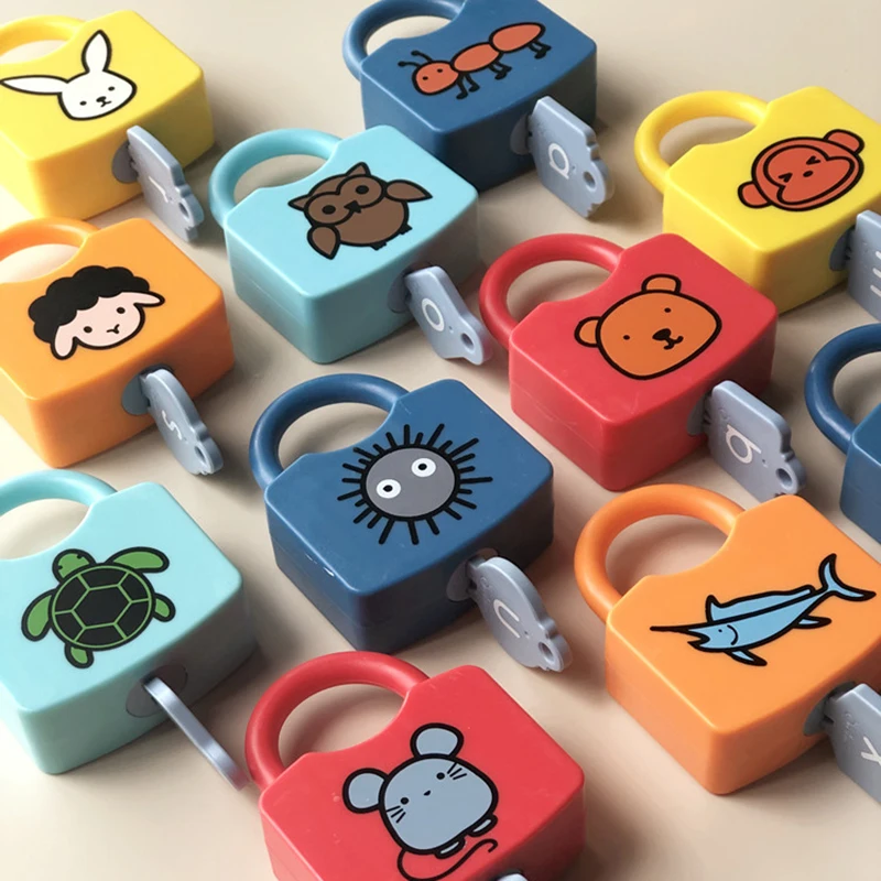 Plastic Montessori Locks Set Cognitive Numbers Locking Preschool Toy Learning Early Educational Toys for Children Kids Gift | Игрушки и