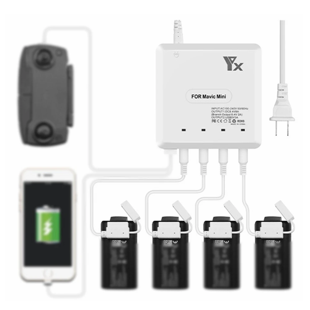 Зарядное устройство для DJI Mavic Mini зарядное с дистанционным управлением вилка