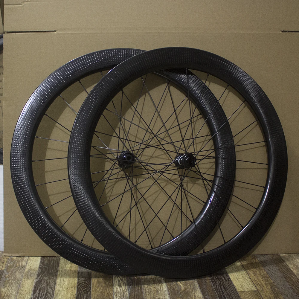 

Top10 Carbon Dimple aerodynamic Wheel Front 45 Rear 58mm High Quality DT350 Hub Disc Brake Full Carbon Bicycle Free Shipping
