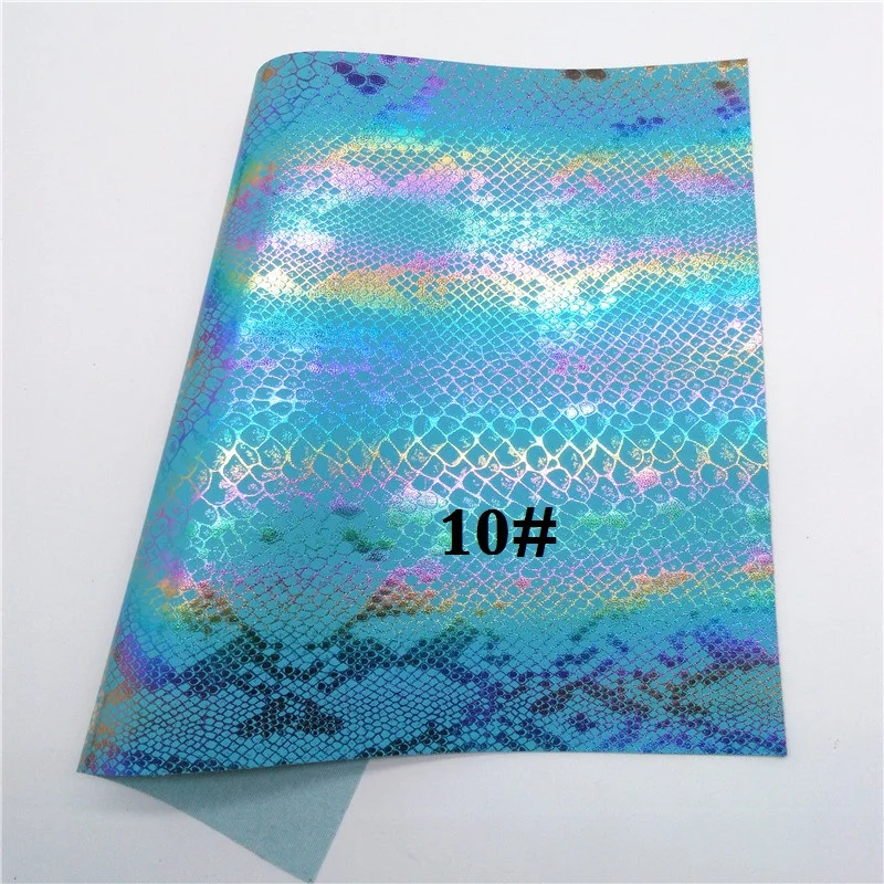 10 Glitterwishcome 21X29 см A4 размер винил для бантов Переливающаяся металлическая змеиная кожа, искусственная кожа листы для бантов, GM590A - Цвет: 10