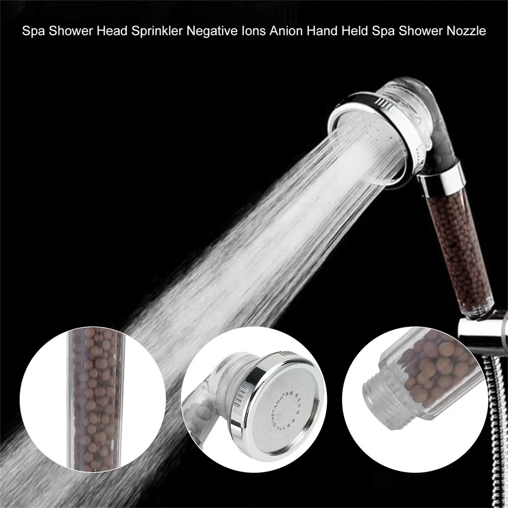 Насадка для душа регулируемая с фильтром отрицательными ионами три режима |