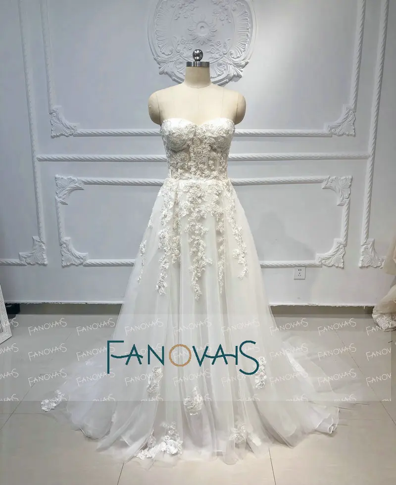 Пляж бохо свадебные платья бисером Кристалл кружева Vestido de Novia Longo gelinlik vestido casamento robe de mariee