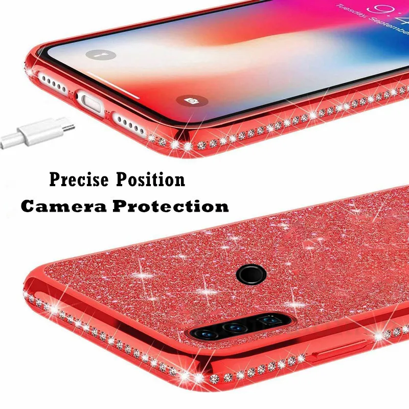 Glitter TPU Case For Huawei Honor 9X 8X 10X Play 10 Lite 10i 20S 20e 20 30i View 30 Pro V10 Nova 3 3i 5T 7i Diamond Soft Cover | Мобильные