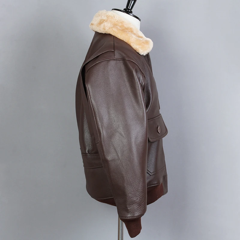 Авирекс FLY меховой воротник ВВС летные куртки из коровьей кожи мотоциклетная