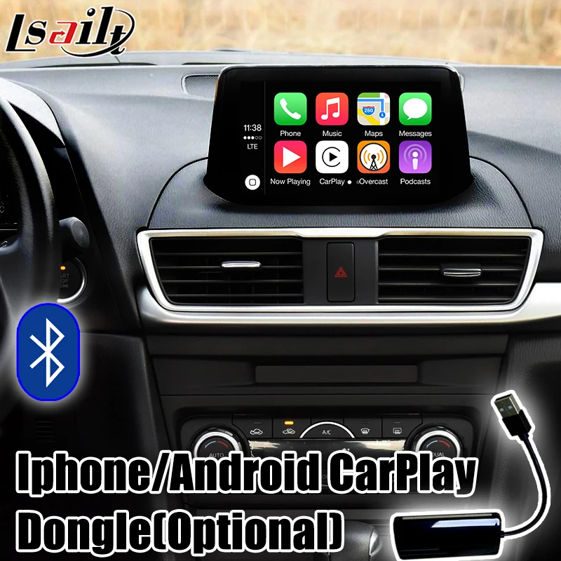 Lsailt Android 9 0 видео Интерфейс GPS навигационная коробка для 2014 20 Mazda 3 Поддержка carplay CX 5