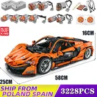 Радиоуправляемые игрушки Mould King 13090 для детей, моторизованный гоночный автомобиль McLarens P1 Hypercar, строительные блоки, кирпичи, подарки на день рождения