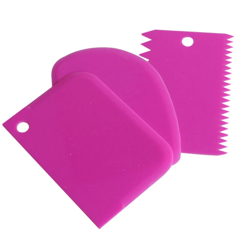 3 шт. резак для теста слайсер лопатка торта скребок крема лезвие силиконовая