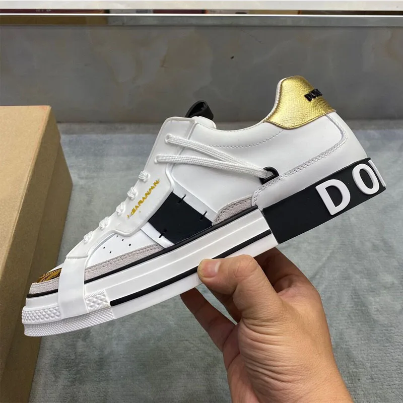 

2021 Luxury Brands Leather Sport Shoes Men Running Shoes Haute Couture Casual Fashion Male Sneakers Counter Packing With Boxes