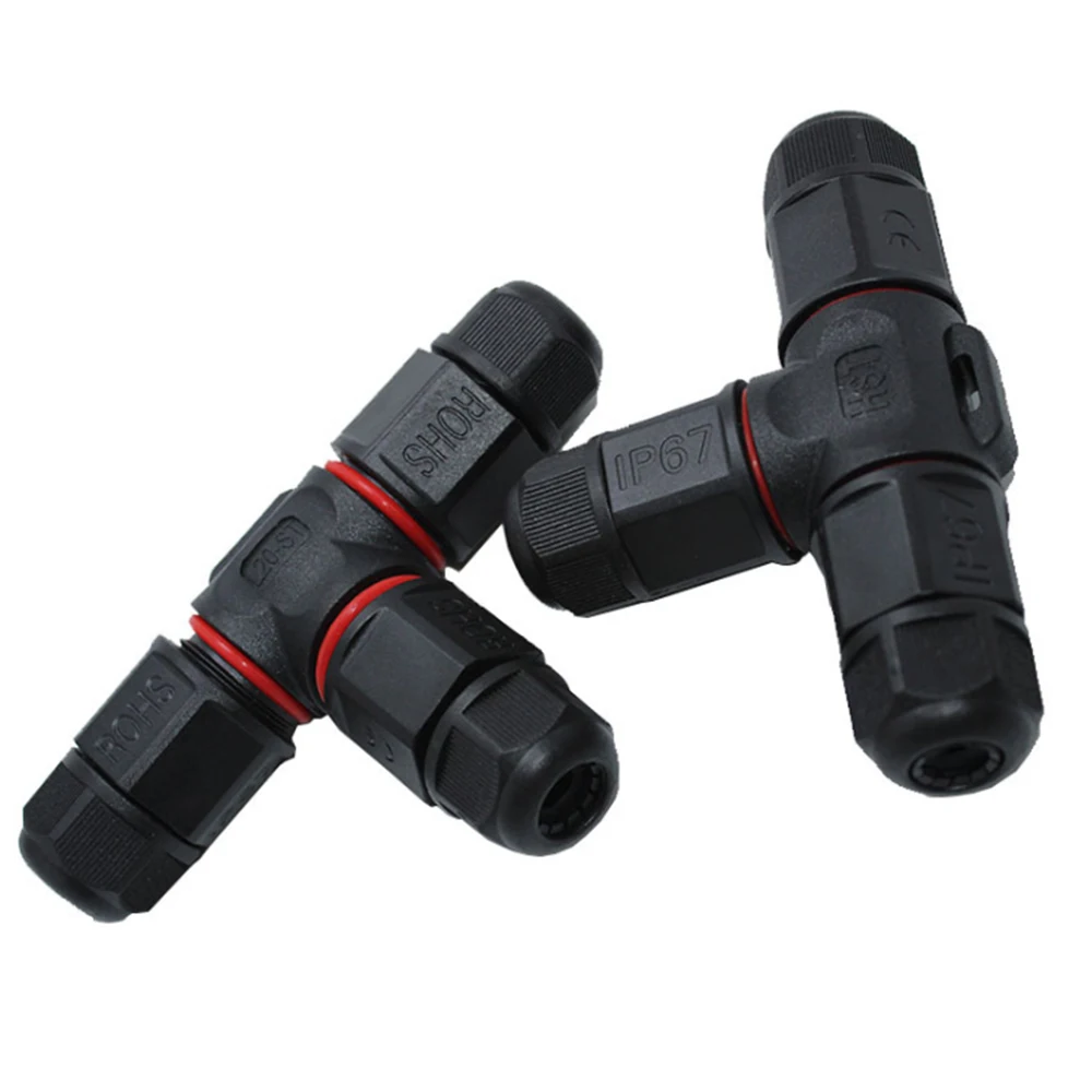 

Home Improvement IP67 3PIN T Type Waterproof 250V 24A Quick Cable Gland Sleeve Connector Screw Wire Connection Terminal