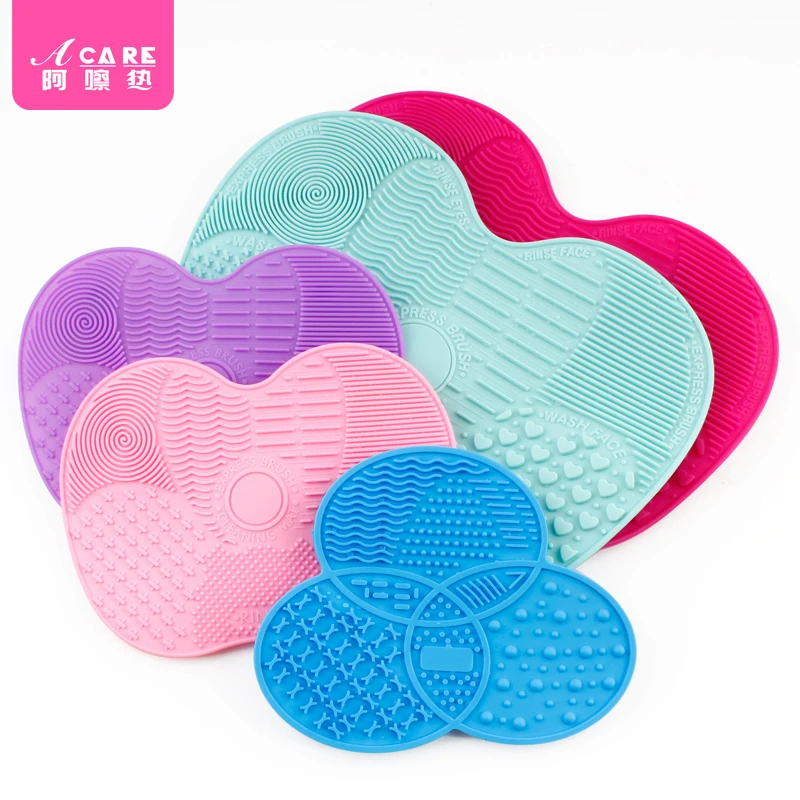 

Silicone Brush Cleaner Pad Brush Cleaner Makeup Cleaning Foundation Brush Scrubber Board Make Up Washing Brush Gel