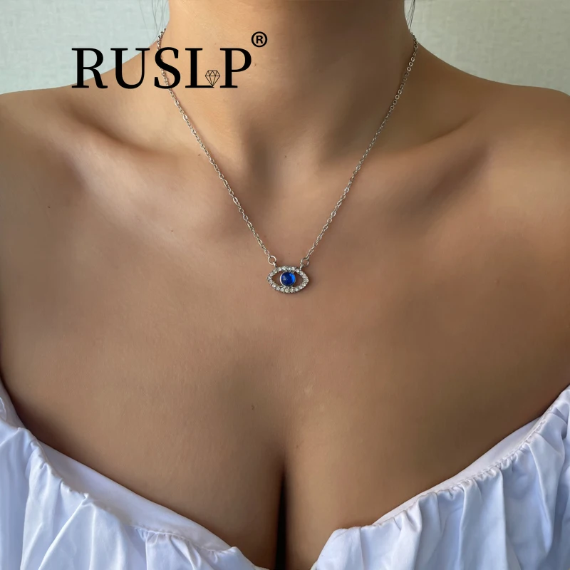 

Турецкое модное синее ожерелье от сглаза для женщин, ретро ожерелье с подвеской в виде глаза дьявола, женское богемное праздничное ювелирно...