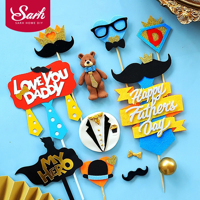 День отца лучшая папочка акриловый торт Топпер для папы Рождения украшения
