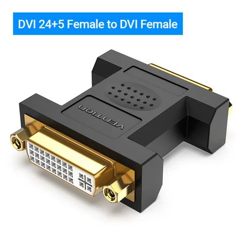 Vention DVI адаптер DVI-I 24 + 5 расширение "Мама-папа" адаптер 1080P 60 Гц DVI конвертер для проектора HDTV Moitor DVI кабель