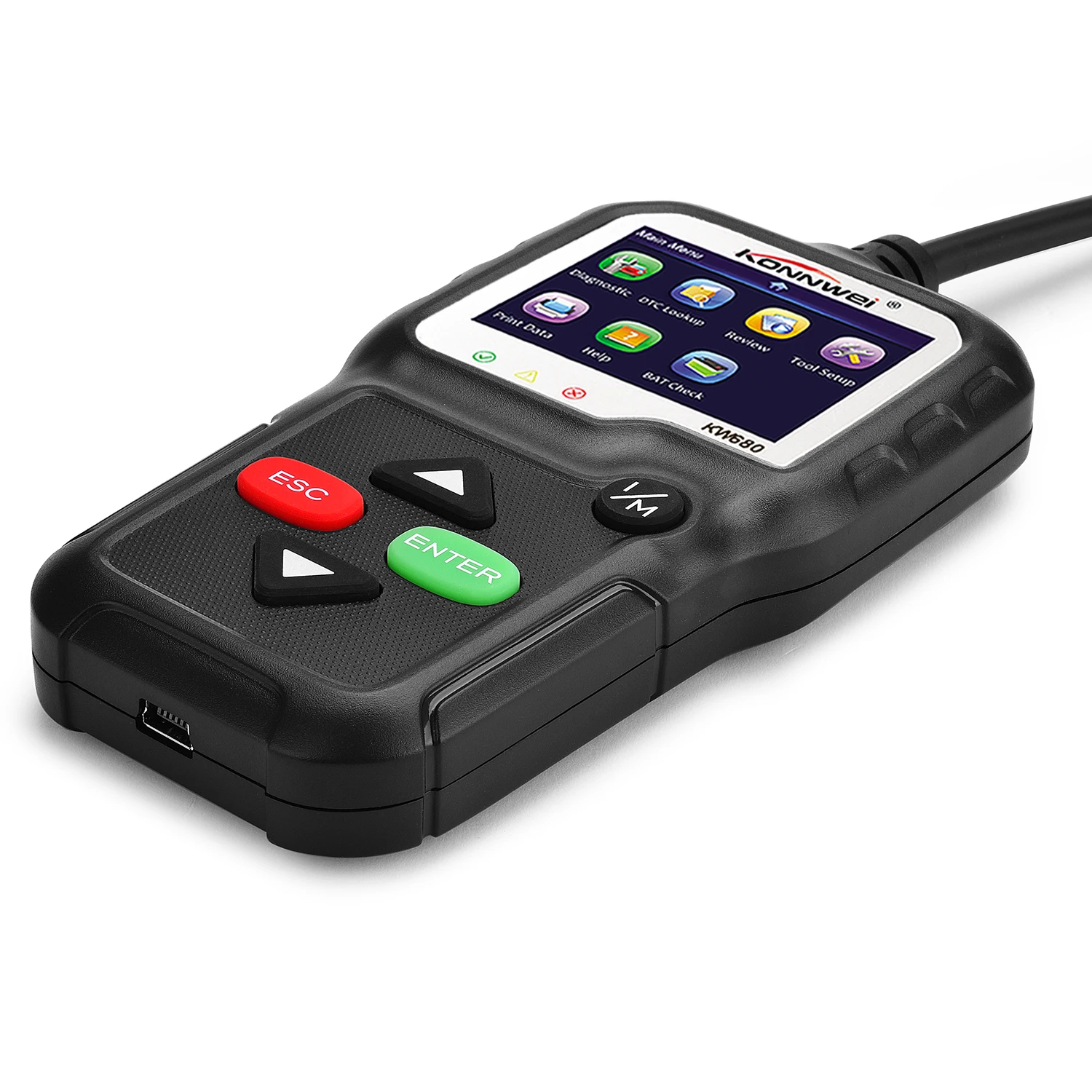 KONNWEI Автомобильный светодиодный ODB2 KW680 диагностический инструмент OBDII OBD 2 ODB