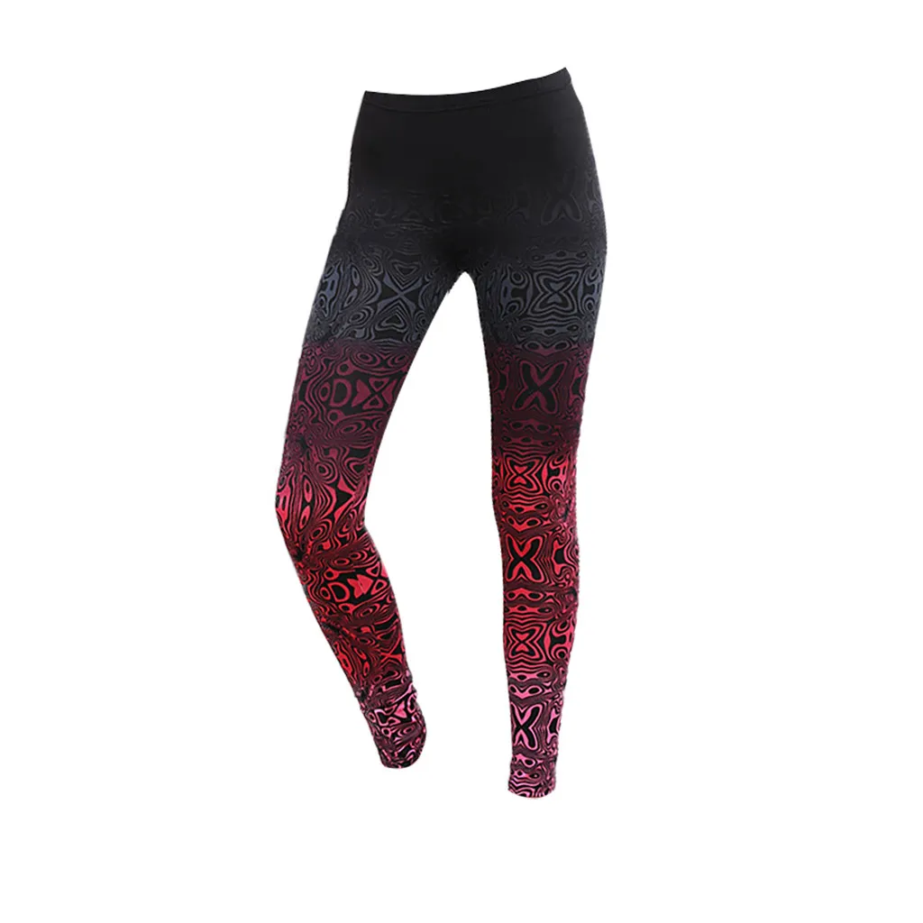 Модные женские градиентные штаны для йоги леггинсы с высокой талией стрейчевая