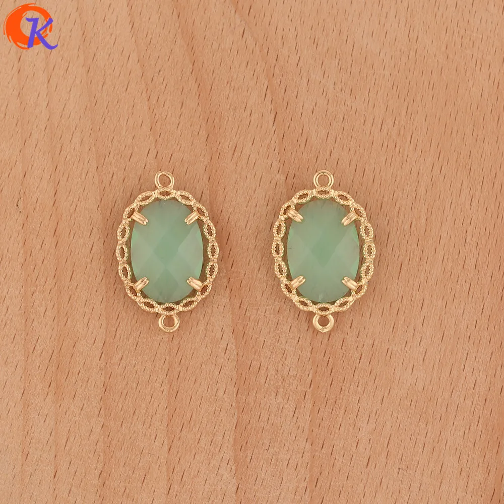 

Cordial Design 50Pcs 14*22MM Jewelry Accessories/DIY Making/Oval Shape/Charms/Hand Made/Earring Findings/Crystal Connectors