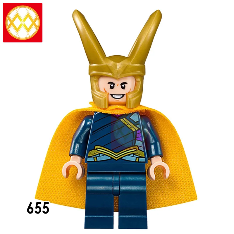 XH655loki Фильм Тор Ragnarok Odin Loki Hela Валькирия битва лошадь Frigga Hemidall Джейн Фостер Халк Sif строительные блоки кирпичная игрушка малыш - Цвет: XH655loki