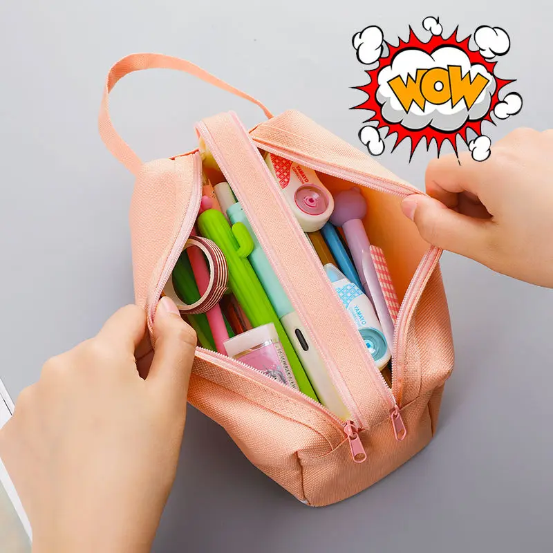 

Large Capacity Fabric Pencil Cases Bags Pouch Creative Pen Box Case School Office Stationary Supplies 05089