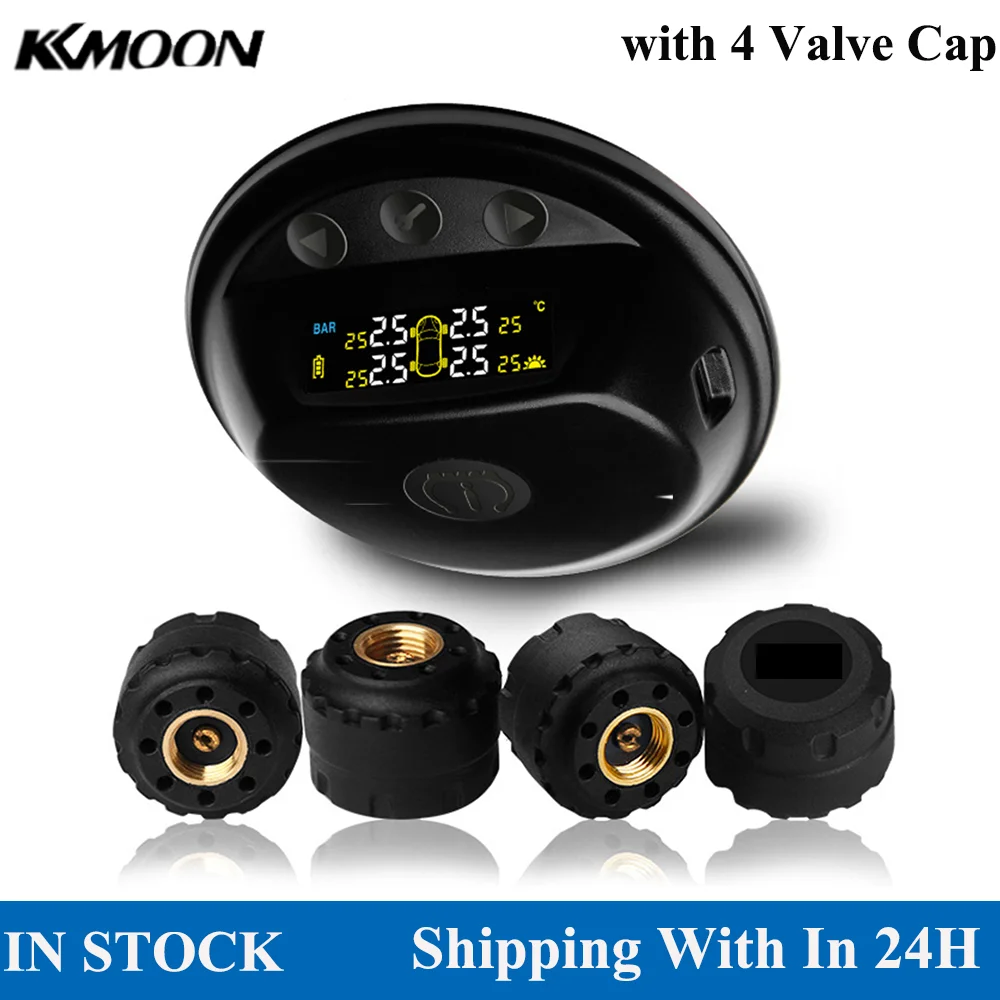 Универсальный Автомобильный датчик давления в шинах Stystem с 4 датчиками крышки