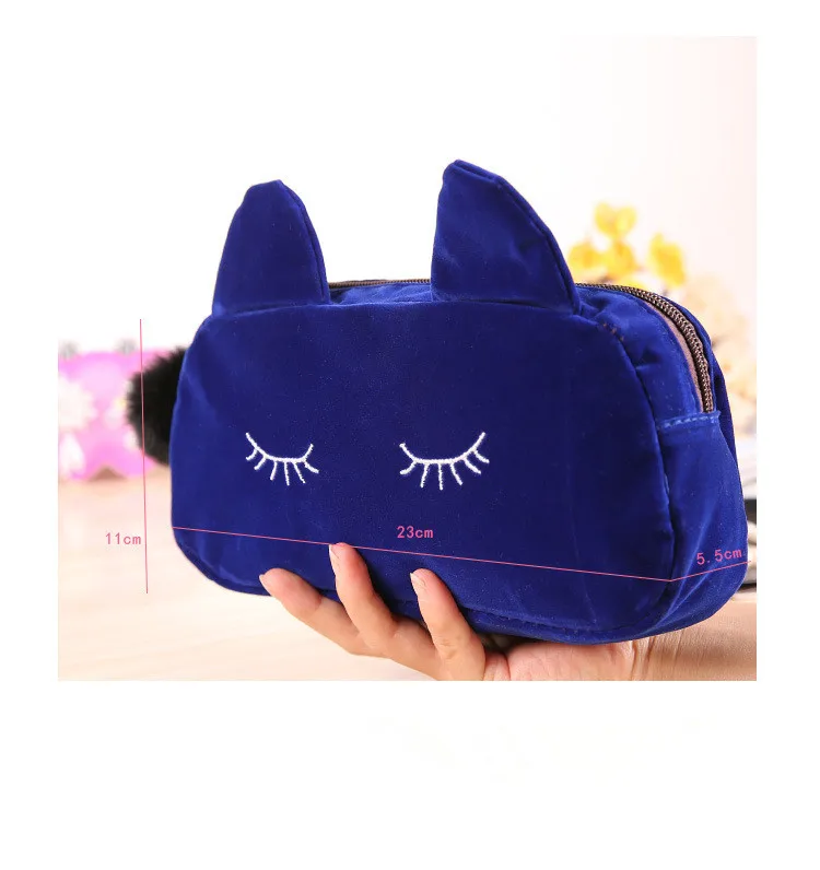 Мультфильм кавайный чехол для карандаша милый кот плюшевые большой карандашей