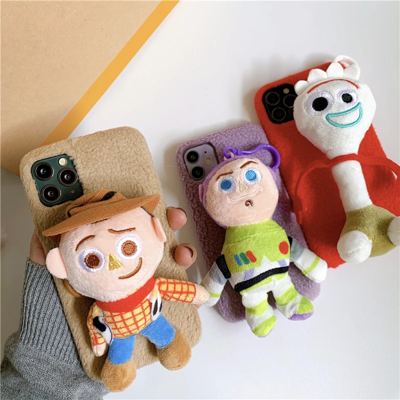 Для iphone 11 pro История игрушек Базз Винни поросенок теплый плюшевый питомец кукла