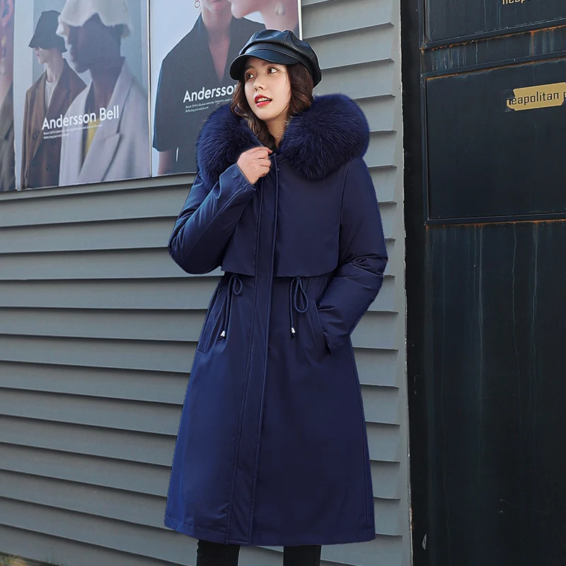 

2021 Autumn New Warm Fur Collar Thick Jacket Fashion Short Hooded Parkas Coat Winter Jacket Women Office Lady Streetwear