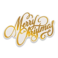 merry christmas frame metal hot foil plates for diy scrapbooking letterpress embossing cards making crafts supplies new 2019