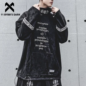 Толстовка мужская, винтажная, с вышивкой, хип-хоп